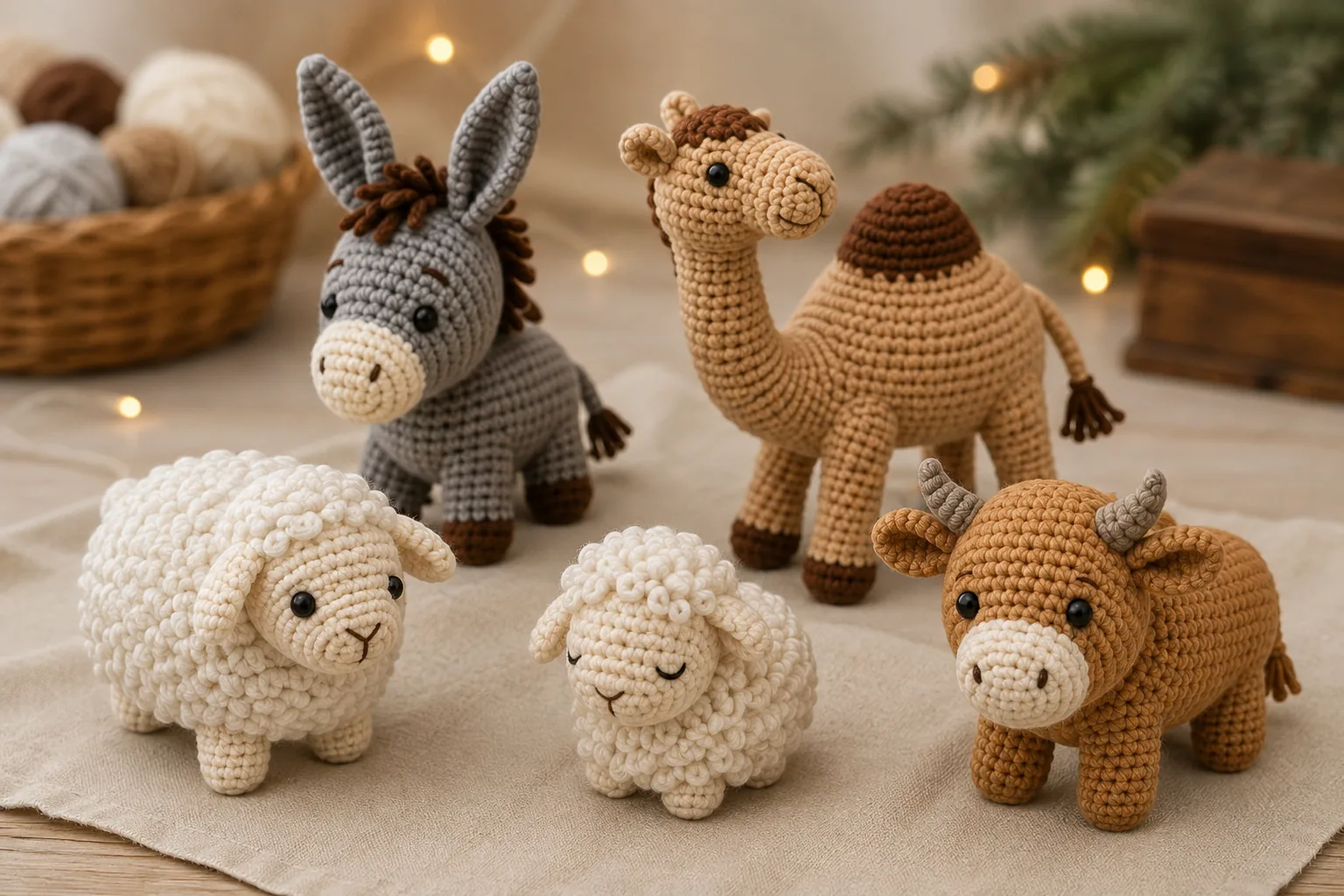 Animales del pesebre en amigurumi